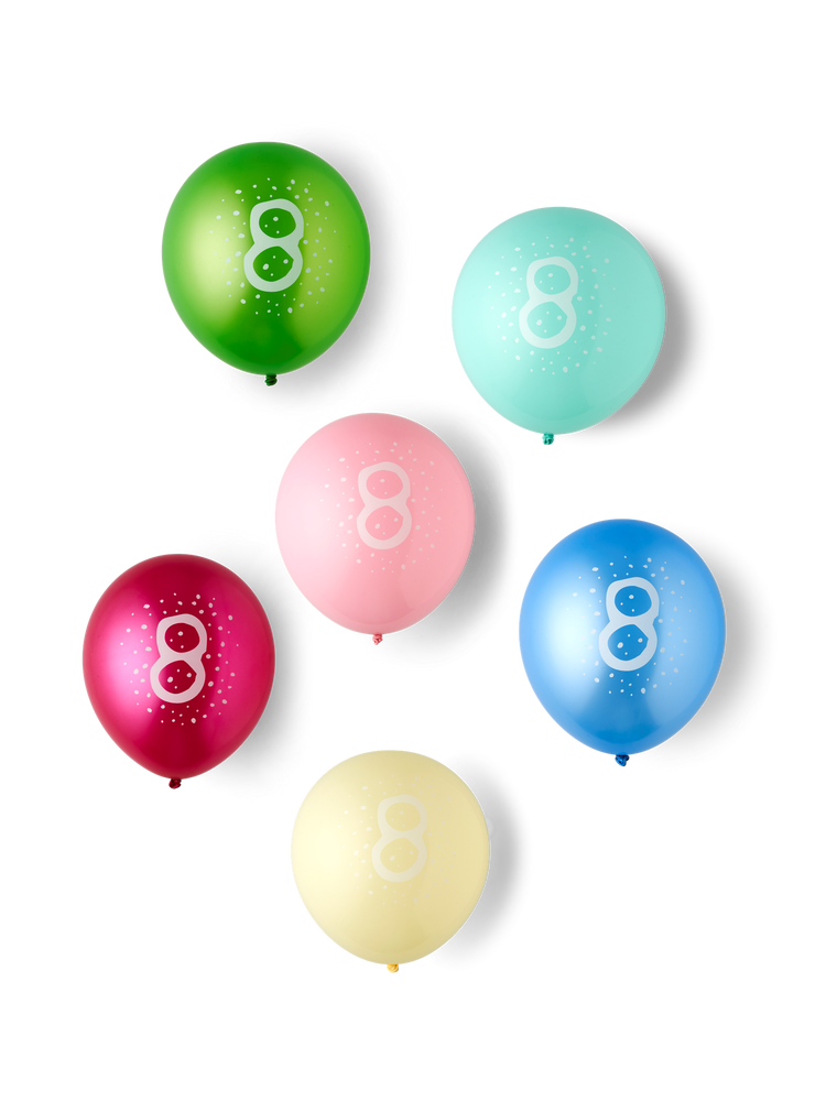 Balloons with number 8