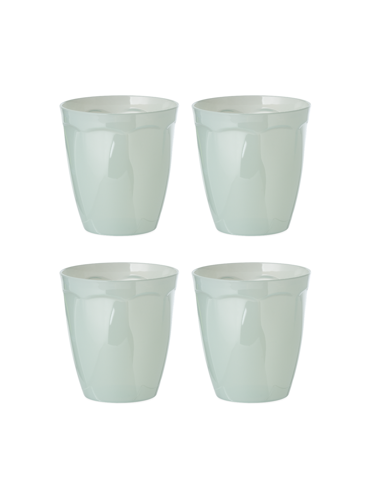 Reusable plastic glasses 4-pack