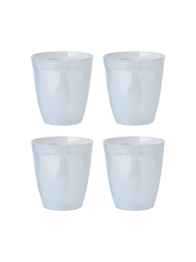 Reusable plastic glasses 4-pack