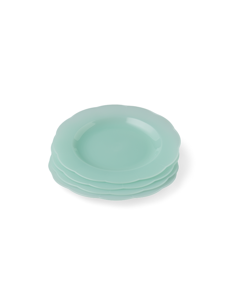 Reusable plastic plates 4-pack