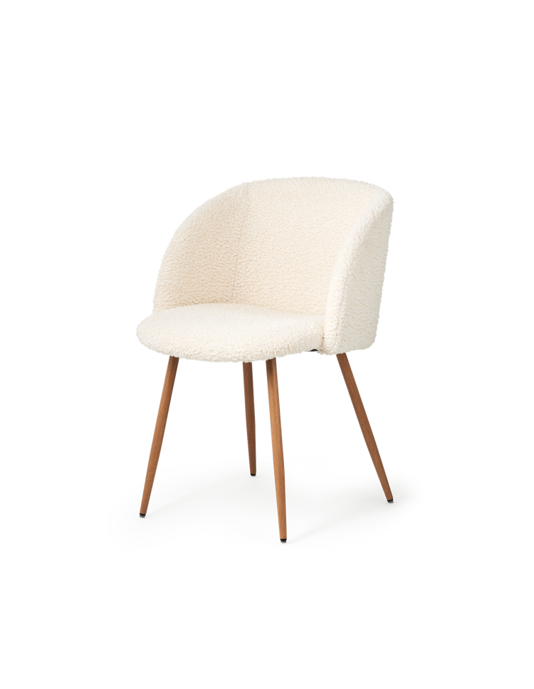 ANNA Teddy fabric dining chair with arm rest