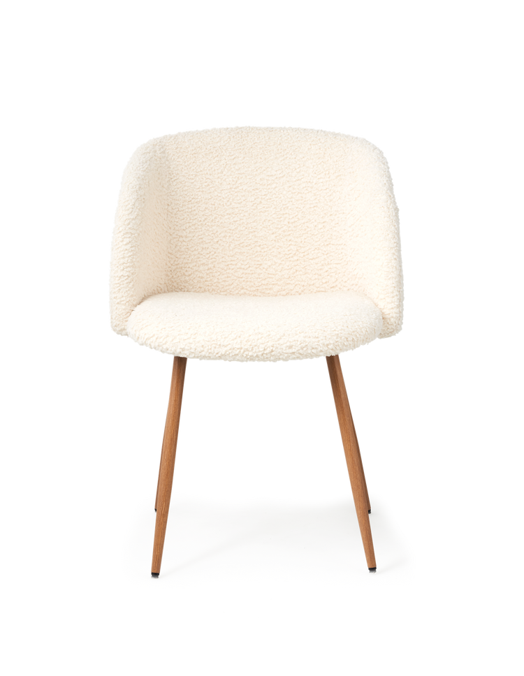 ANNA Teddy fabric dining chair with arm rest