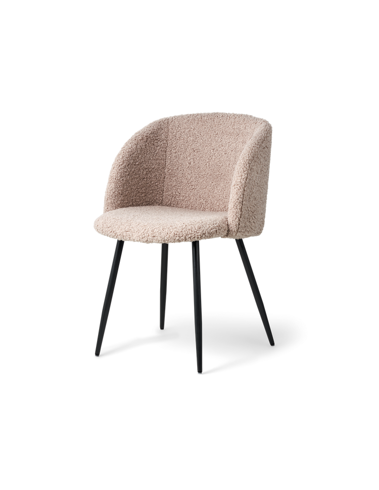 ANNA Teddy fabric dining chair with arm rest