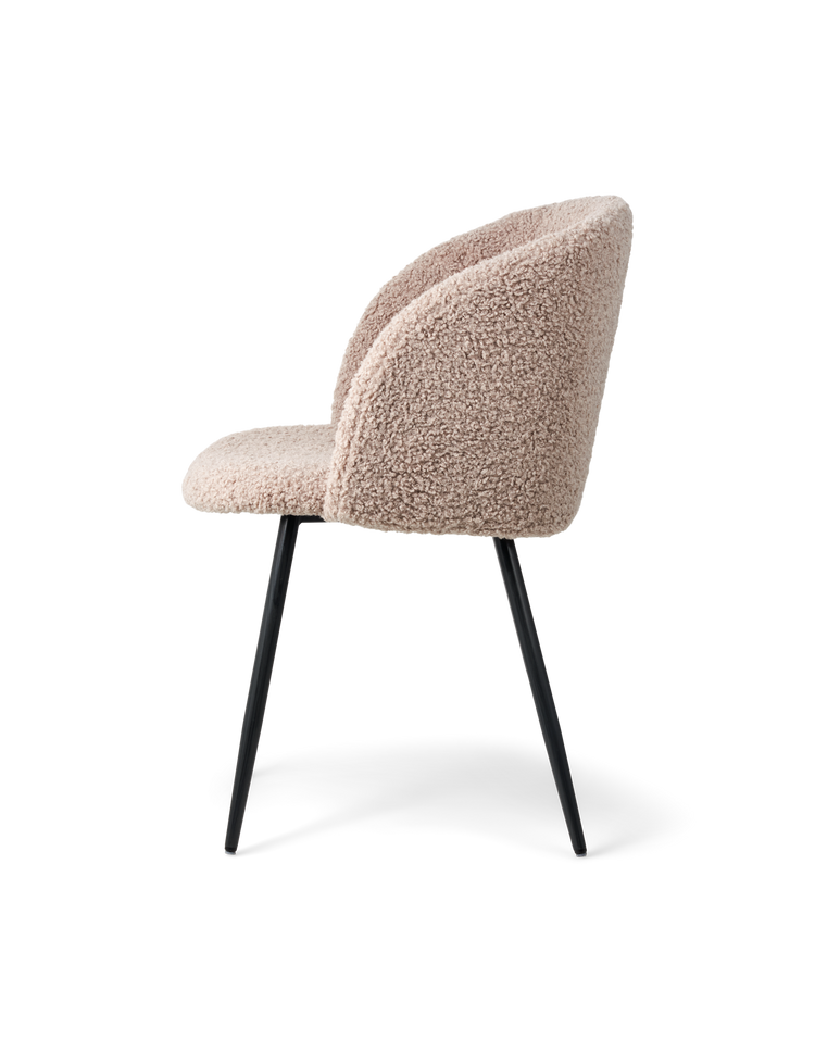 ANNA Teddy fabric dining chair with arm rest