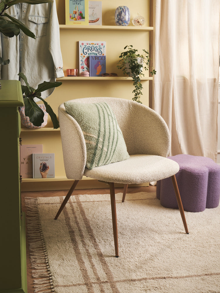 Bouclé lounge chair