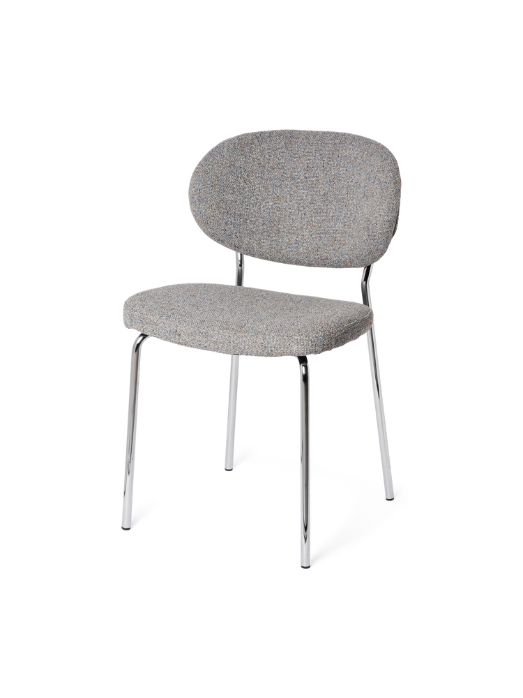 JOY Dining chair with chrome-look frame