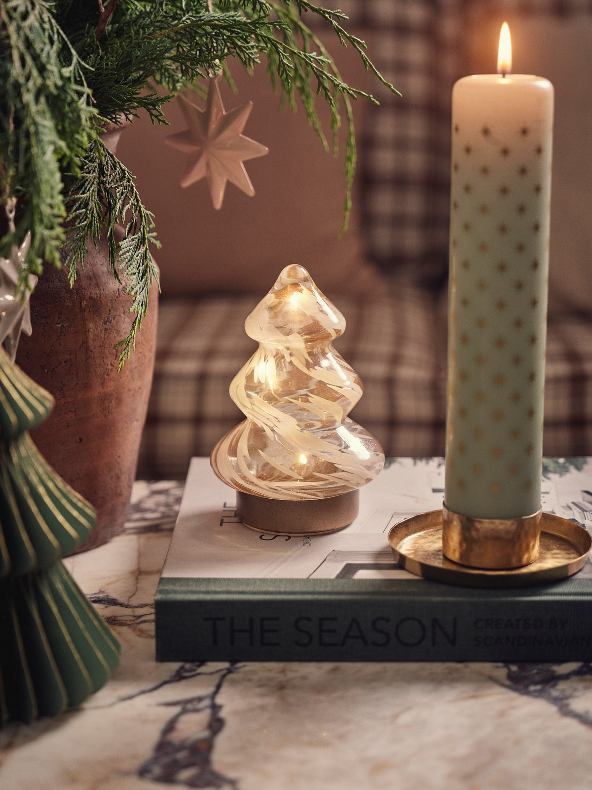 Decorative tree with LED