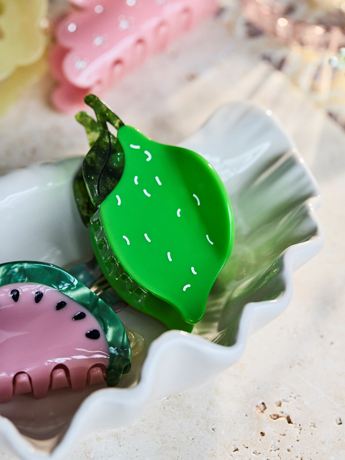 Hair claw lime