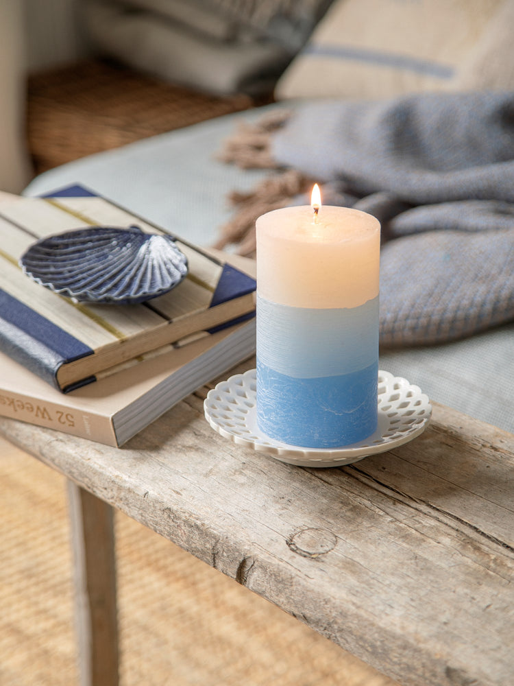 Rustic pillar candle