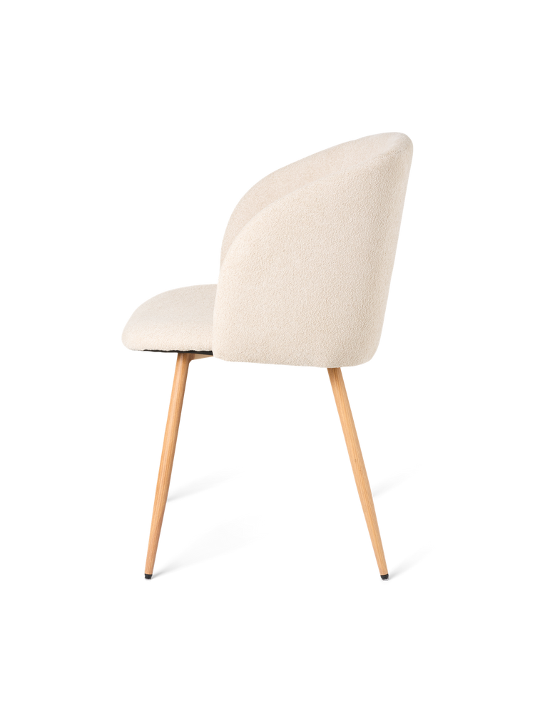 ANNA Bouclé dining chair with arm rest