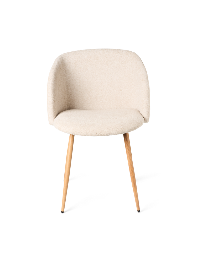 ANNA Bouclé dining chair with arm rest