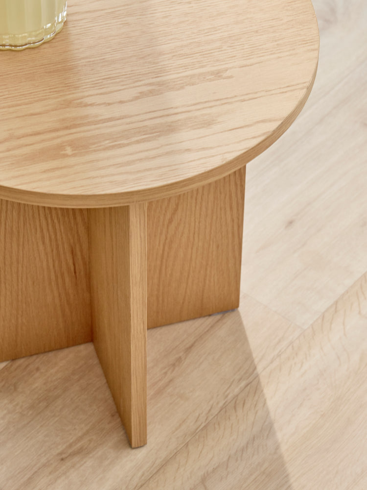 Round side table