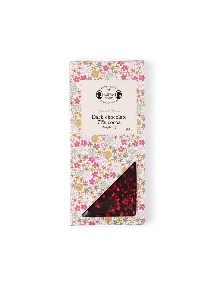 Dark chocolate with raspberry