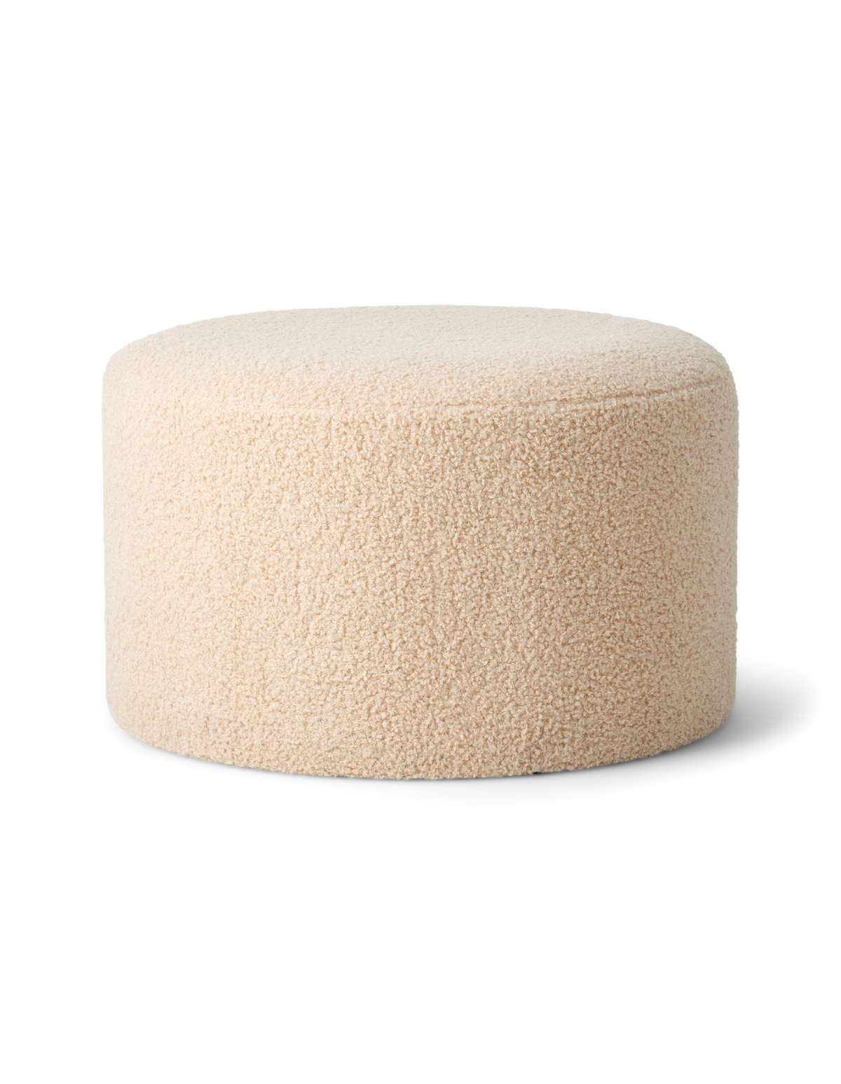 Pouffe with teddy fabric
