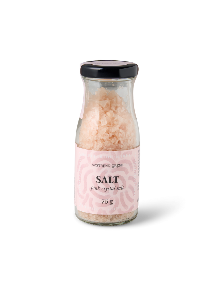 Pink crystal sea salt flakes