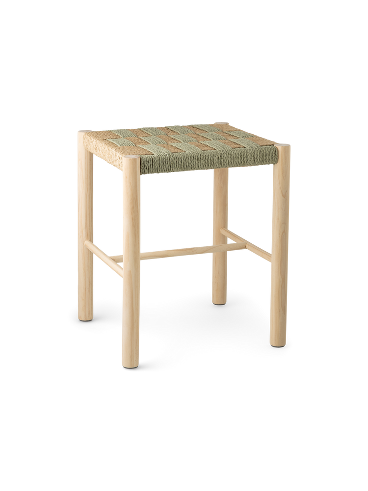 Stool with woven seat