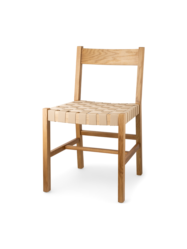 HARMONY Solid oak dining chair with woven seat