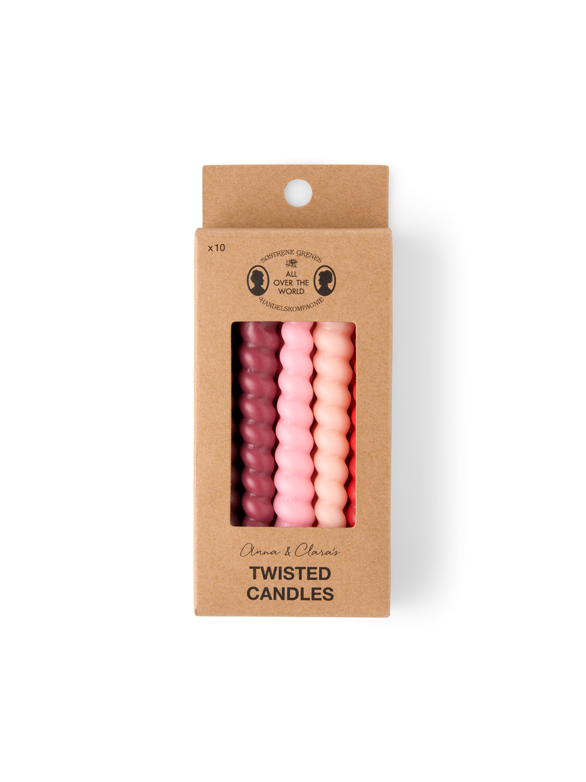 Twisted candles 10 cm