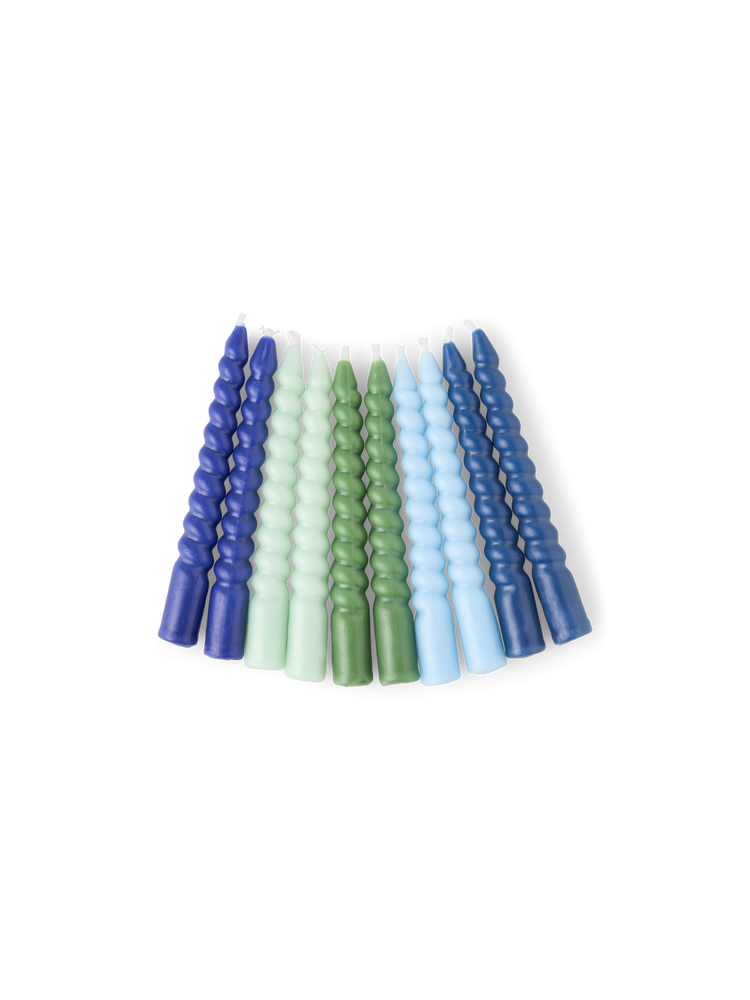 Twisted candles 10 cm