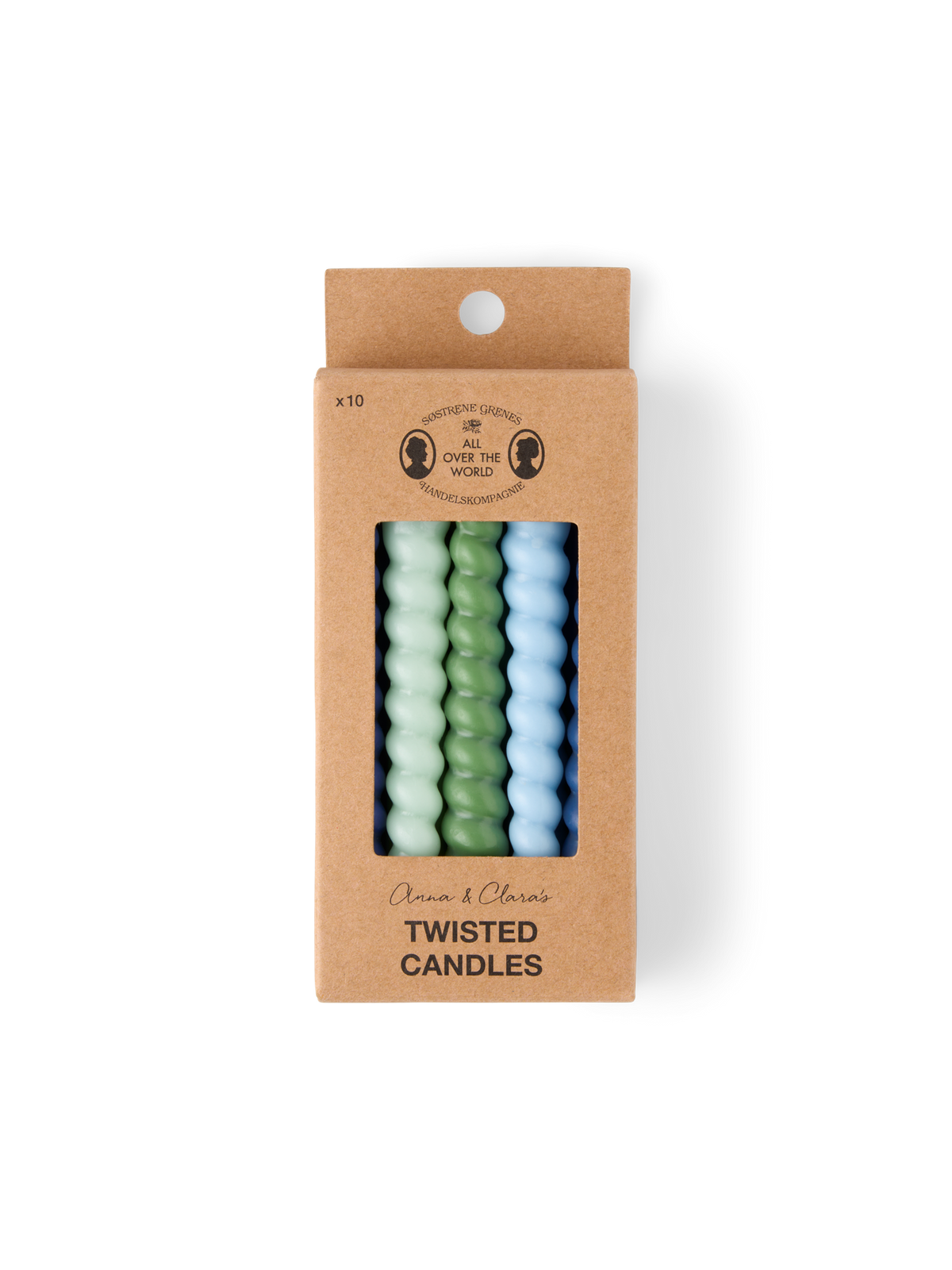Twisted candles 10 cm