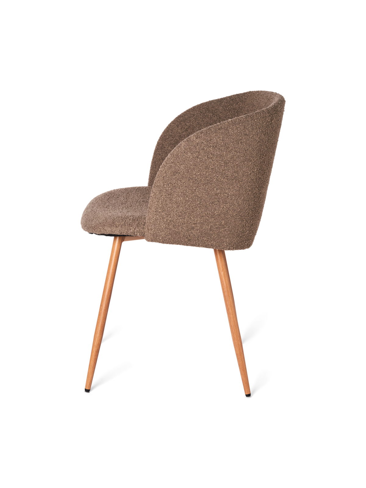 ANNA Bouclé dining chair with arm rest