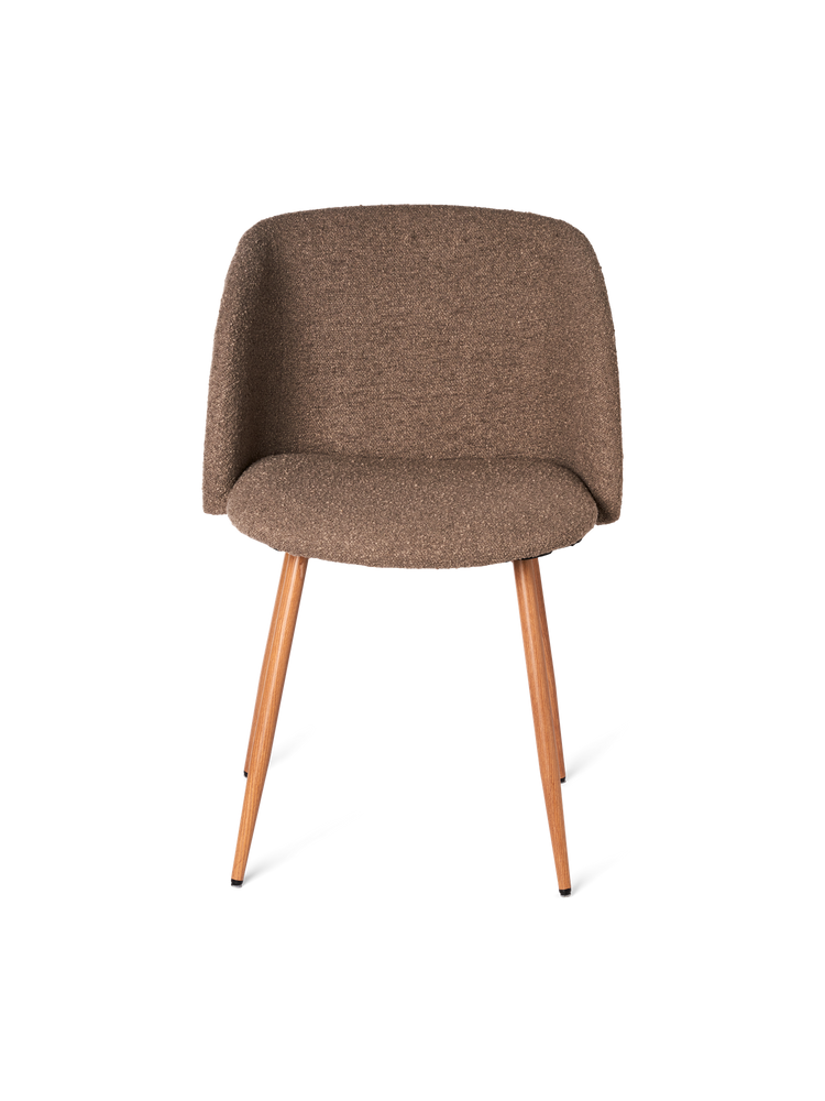 ANNA Bouclé dining chair with arm rest