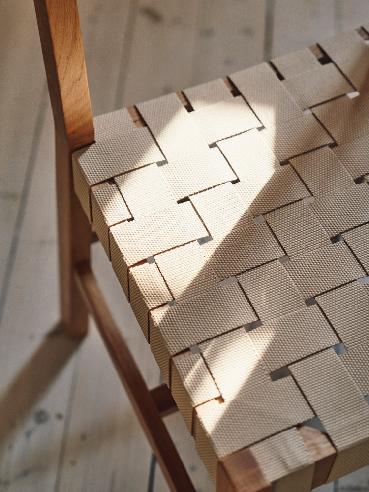 HARMONY Solid oak dining chair with woven seat