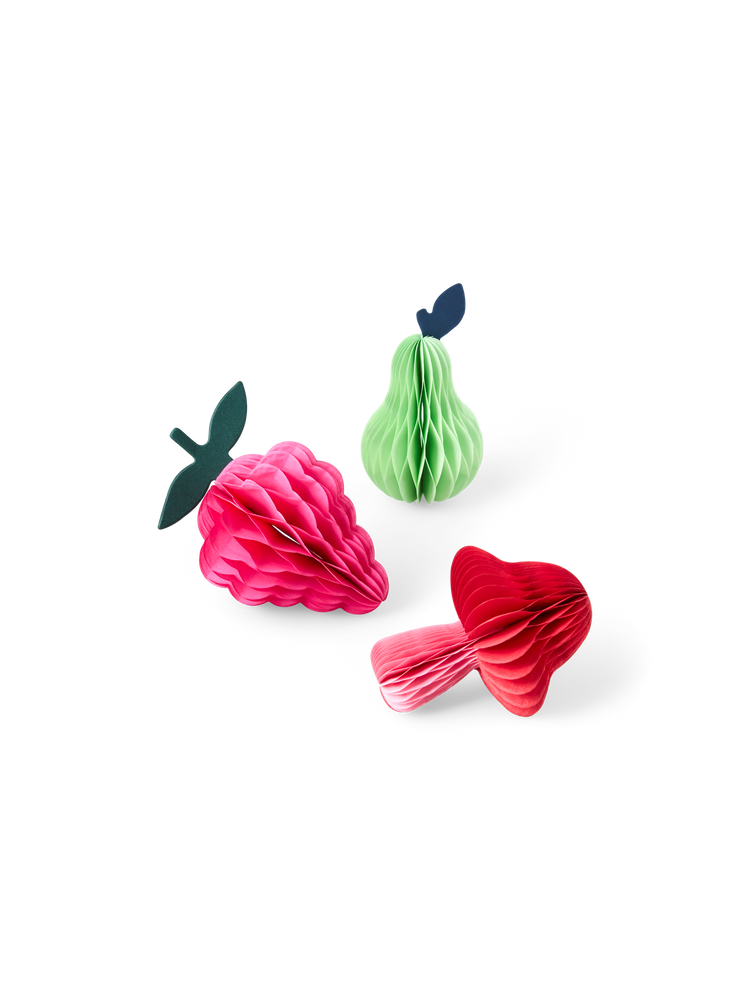 Paper fruit decorations
