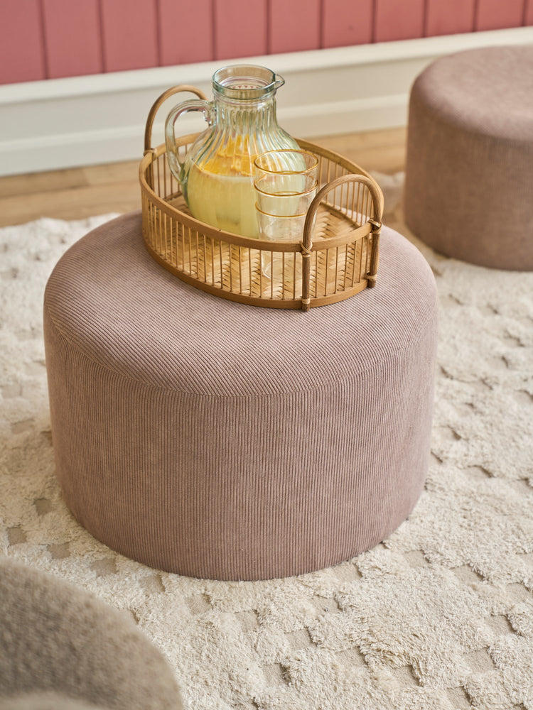 Corduroy pouffe