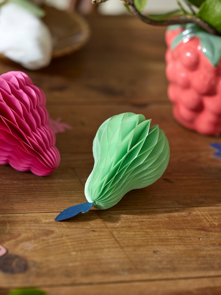 Paper fruit decorations