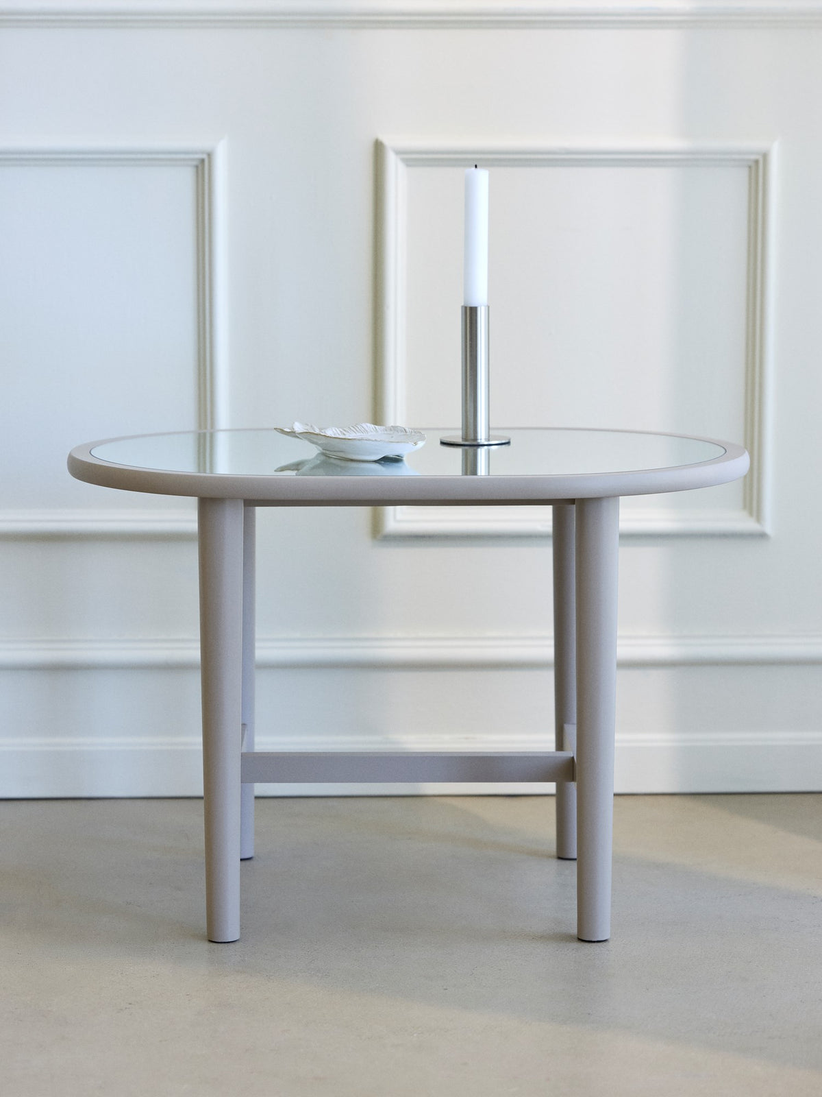 Side table with mirror