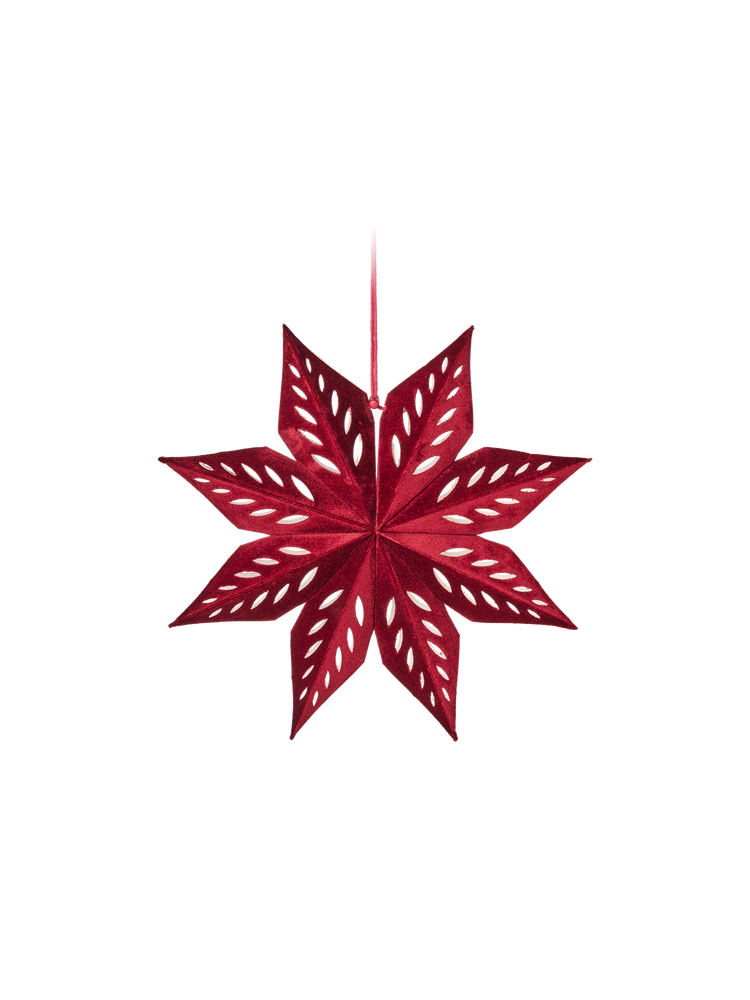 Velvet star with LED light