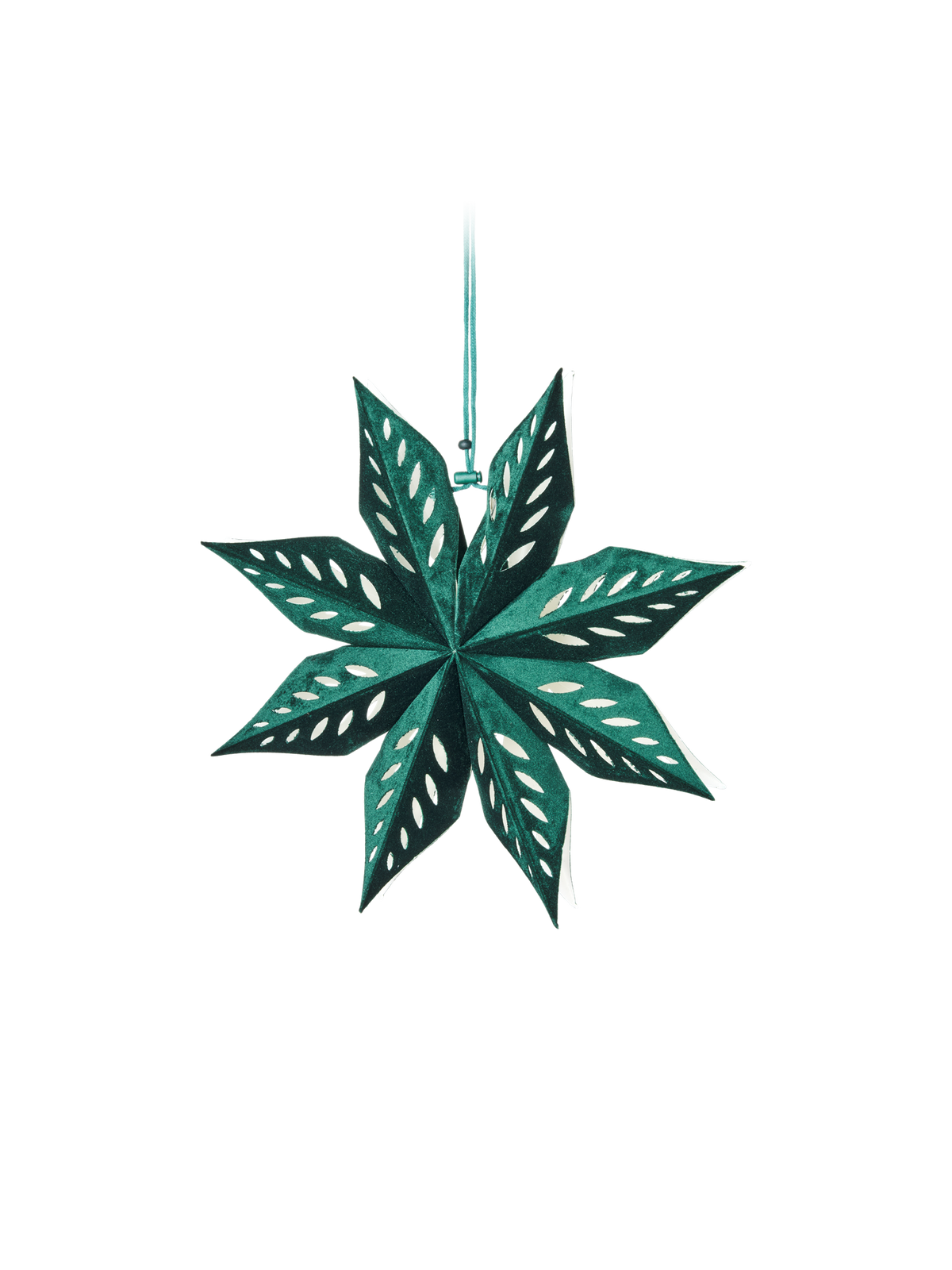 Velvet star with LED light