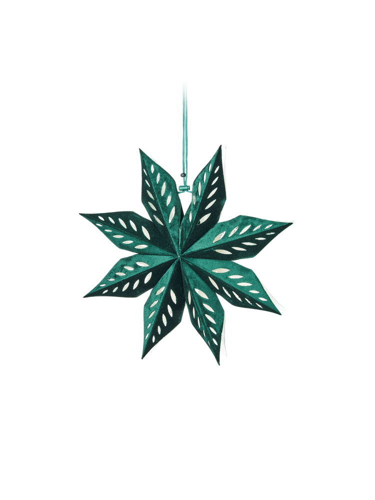 Velvet star with LED light