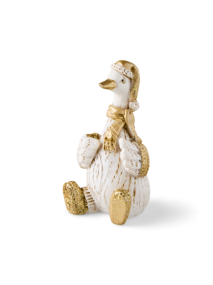 Christmas goose figurine