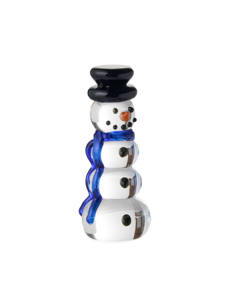 Glass snowman figurine