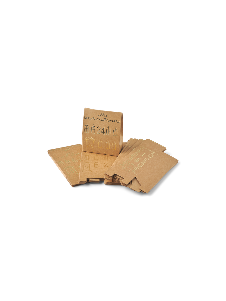 Advent calendar with gift bags
