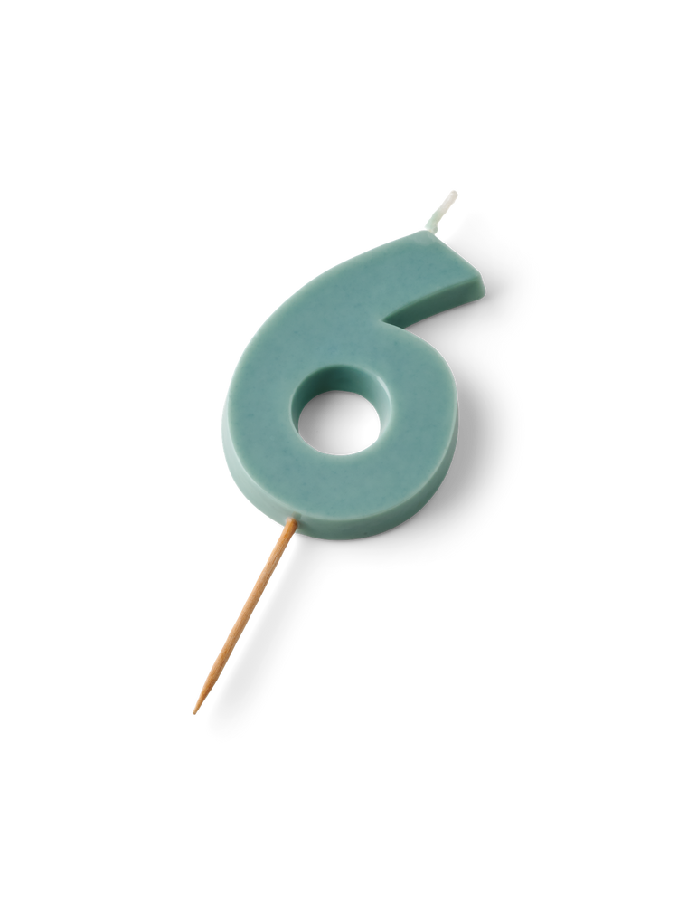 Cake candle number 6