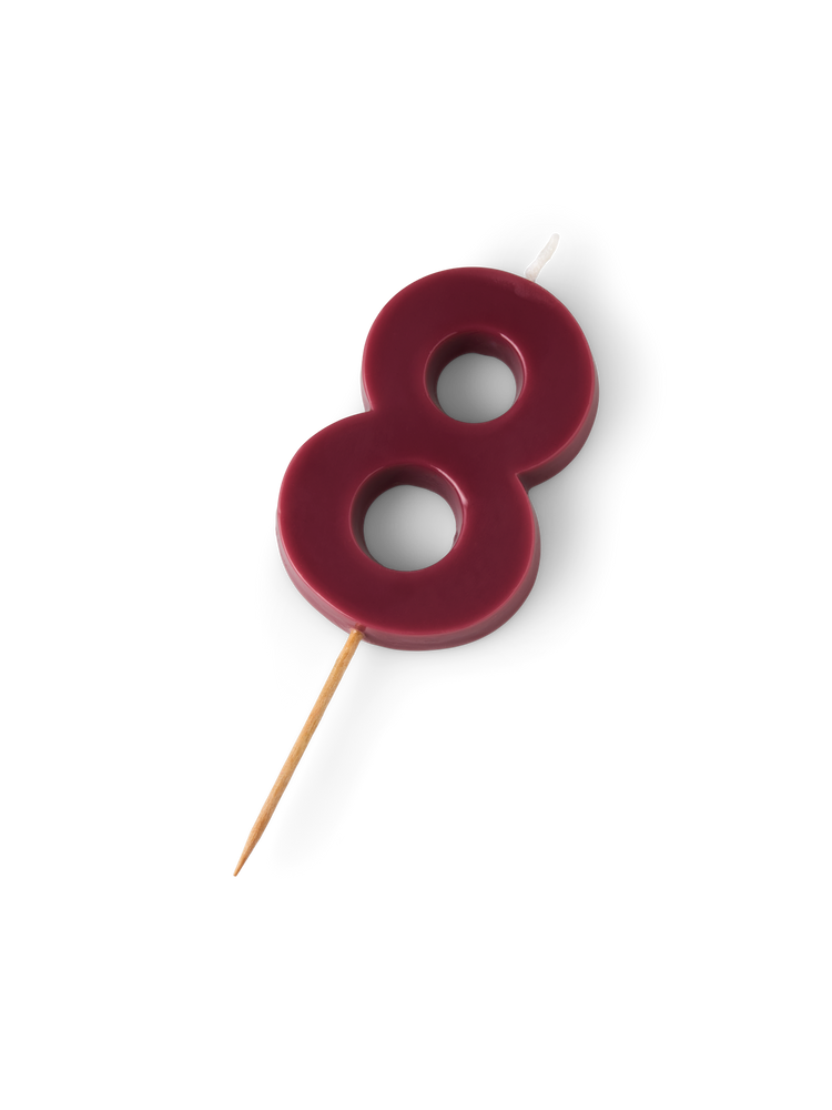 Cake candle number 8