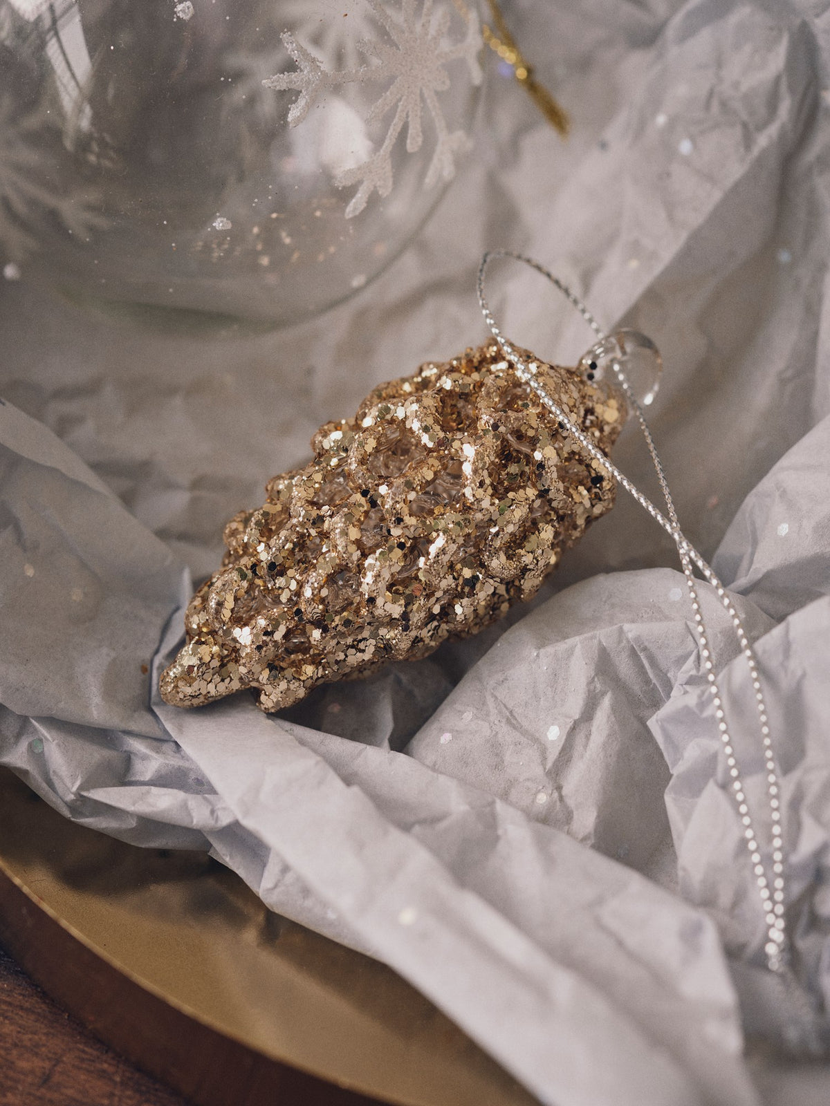 Glass cone ornament