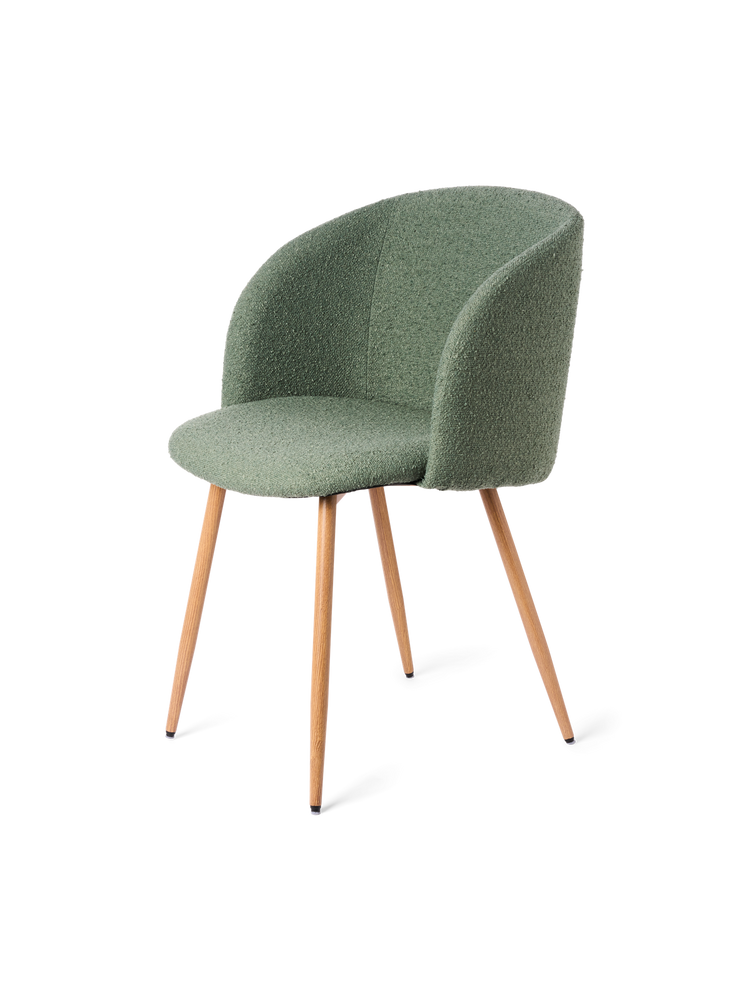 ANNA Bouclé dining chair with arm rest