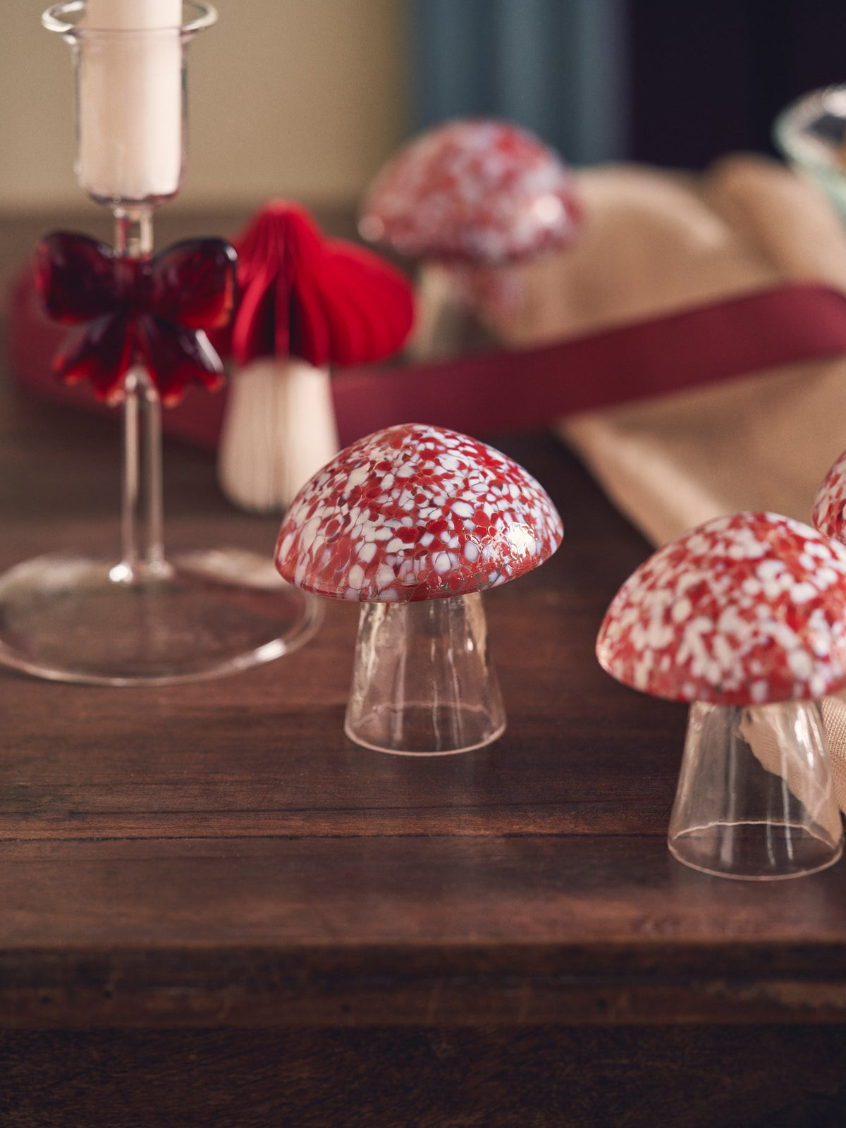 Decorative glass mushroom