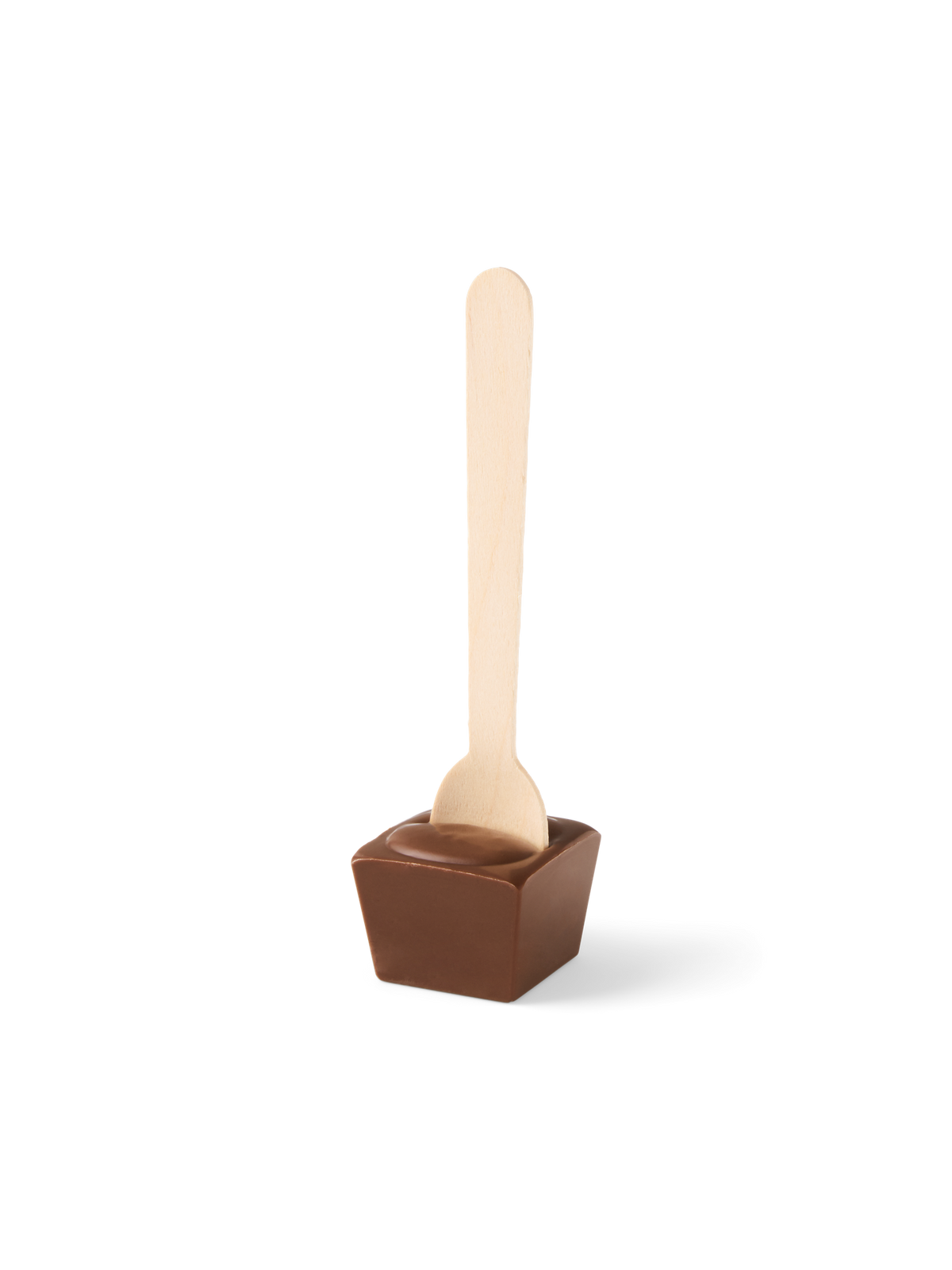 Hot milk chocolate spoon