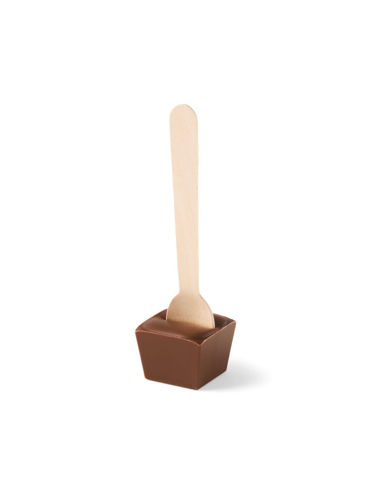 Hot milk chocolate spoon