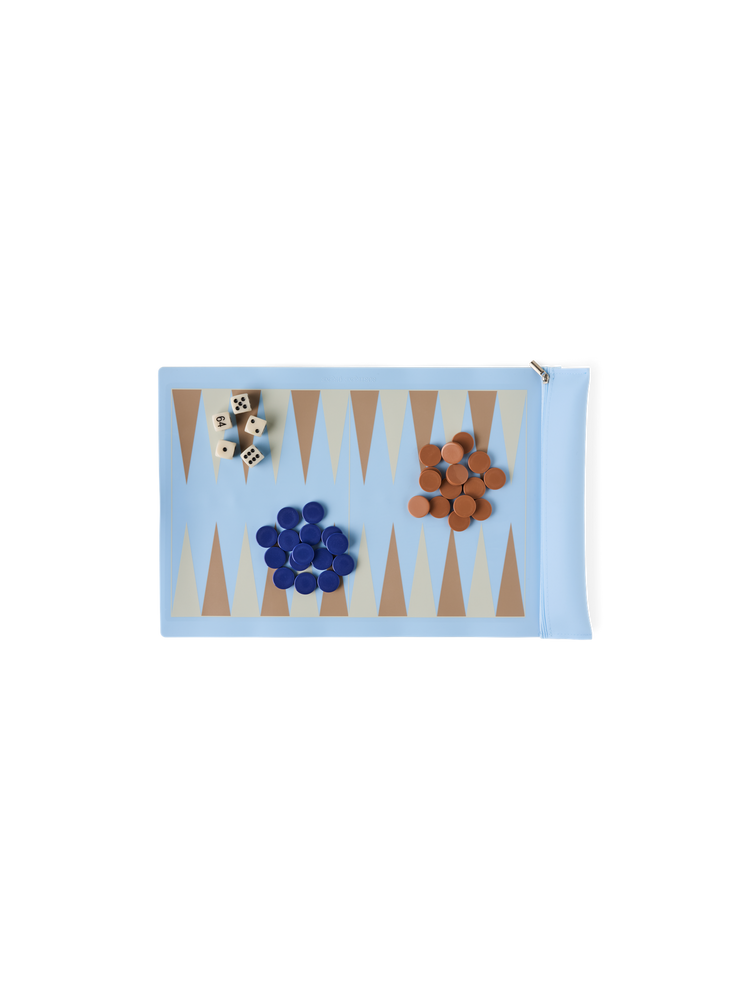 Foldable backgammon set