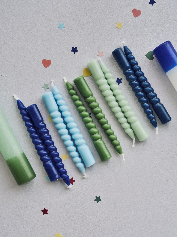 Twisted candles 10 cm