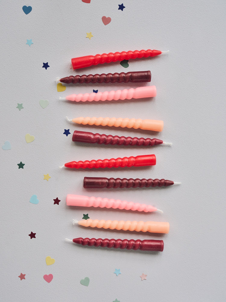 Twisted candles 10 cm