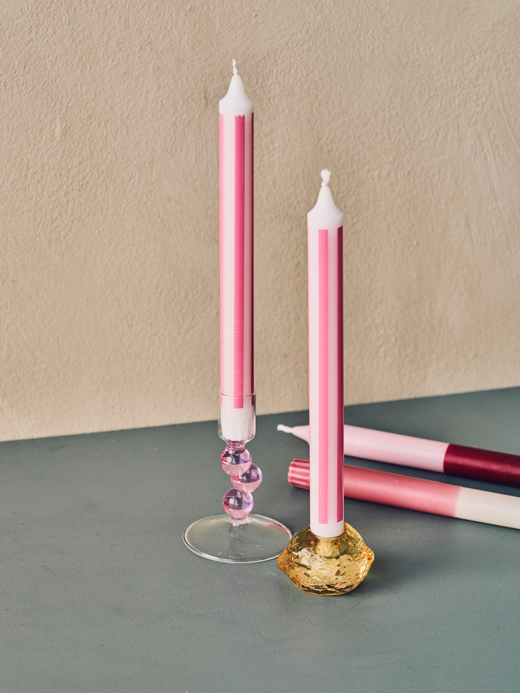 Striped candles 25 cm