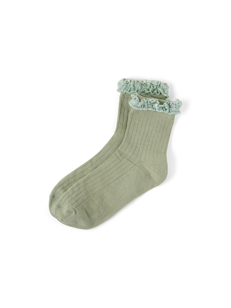 Ankle socks with lace