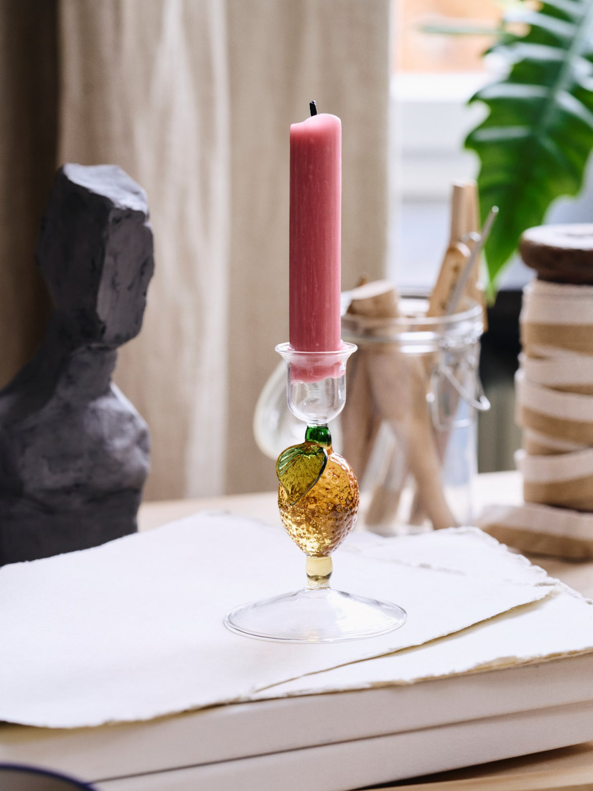 Candle holder lemon